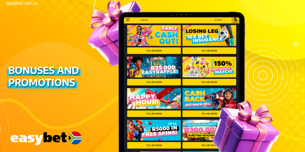 Promotional offers available at Easybet