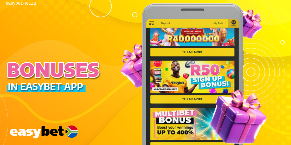 Bonuses available in Easybet app