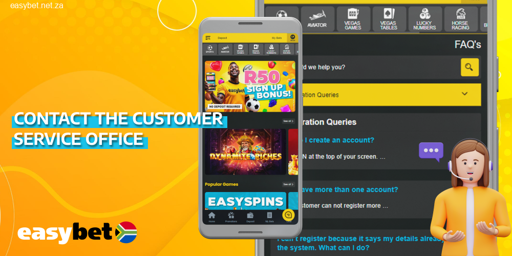 Methods of contacting Easybet South Africa support