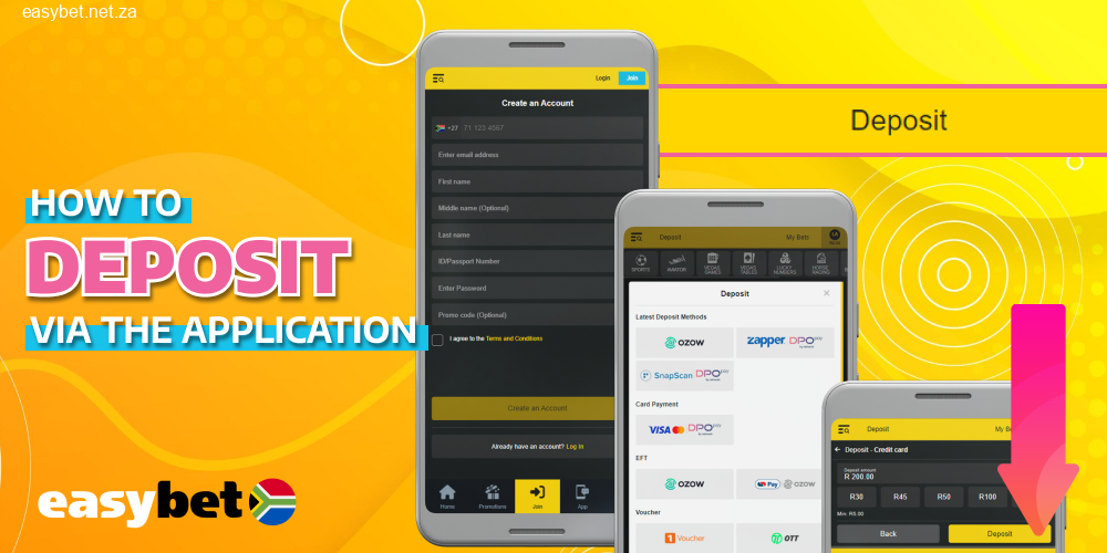 Easybet app deposit instructions