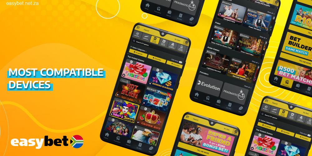 Popular Huawei devices suitable for using Easybet App