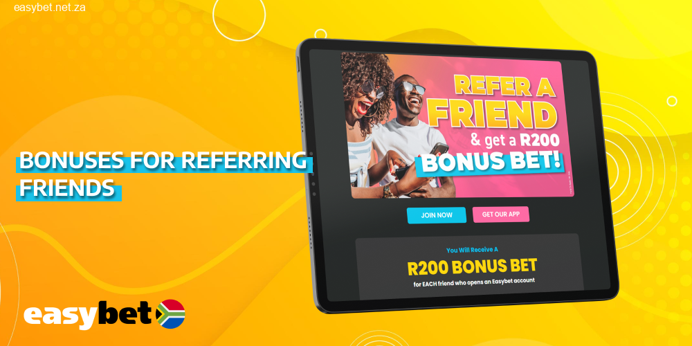 Invite friends to Easybet to get bonuses