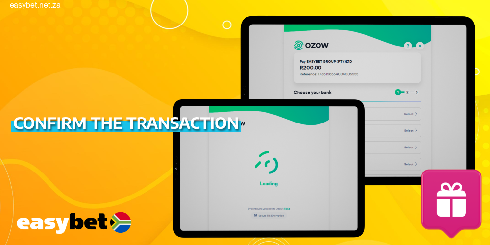 Confirm the payment transaction