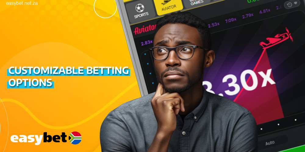 Betting options available to players at Easybet Aviator