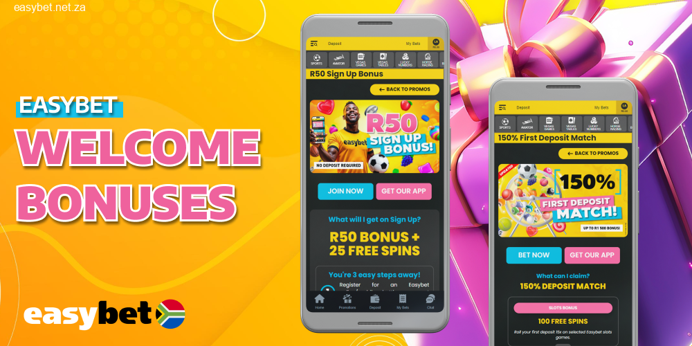 Easybet welcome promotions for users from South Africa