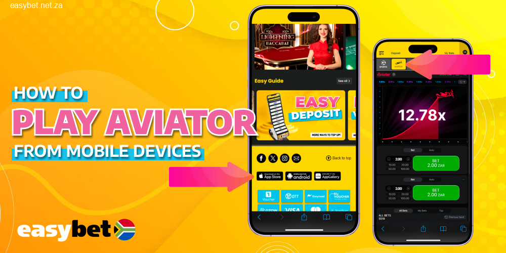 Mobile guide to playing Aviator on Easybet