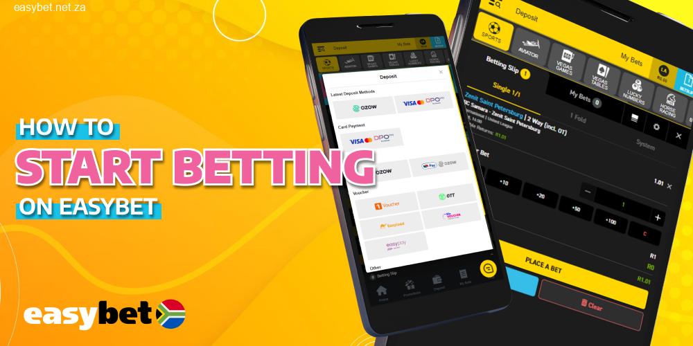 Bet on Easybet South Africa: instruction to start