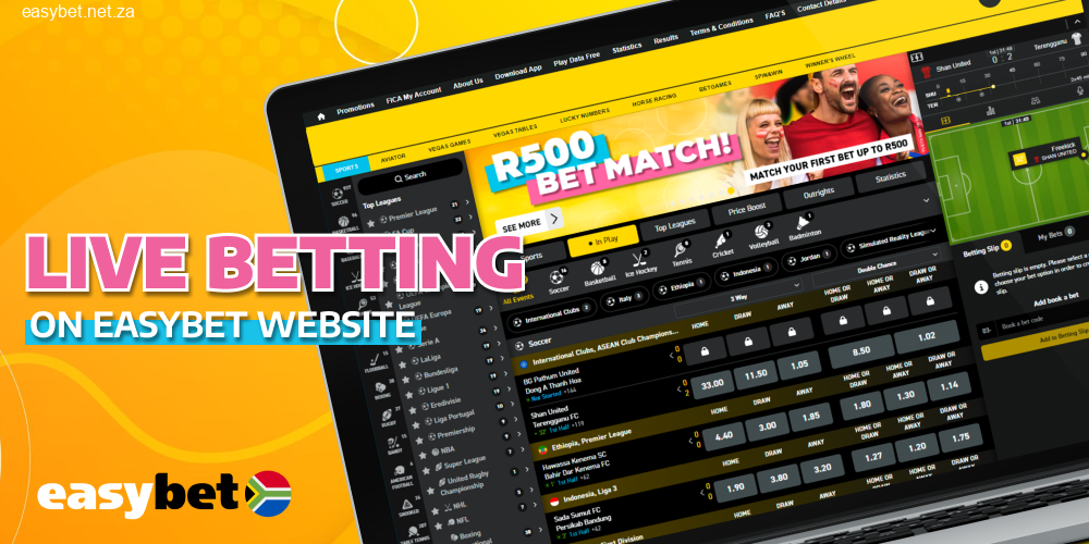 Easybet offers high-odds betting and live statistics for users